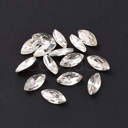Glass Rhinestone Cabochons GGLA-P002-03C-09-1
