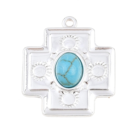 Synthetic Turquoise Pendants LS-STAS-H253-01C-S-1