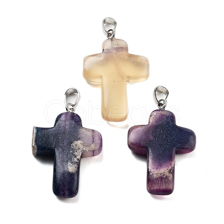 Natural Fluorite Pendants G-A231-02H-1