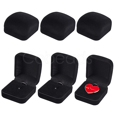 Plastic Cover with Velvet Brooch Packing Boxes VBOX-WH0012-06B-1
