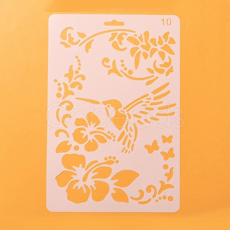 Plastic Reusable Drawing Painting Stencils Templates DIY-F018-B10-1