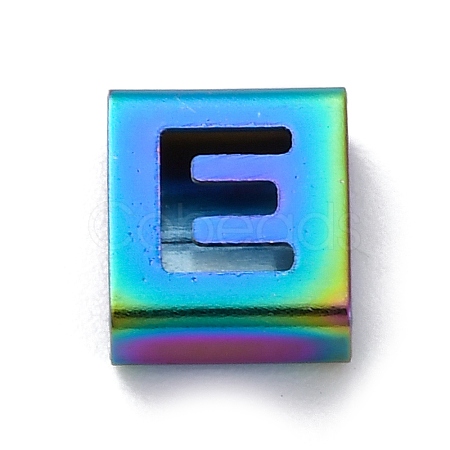 Ion Plating(IP) 304 Stainless Steel Square Slide Charms STAS-L132-25E-M-1