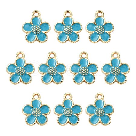10Pcs Alloy Enamel Pendants FIND-FS0005-32B-1
