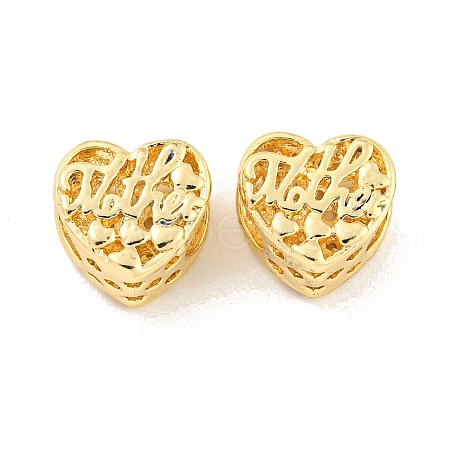 Mother's Day Rack Plating Alloy European Beads FIND-B034-31G-1