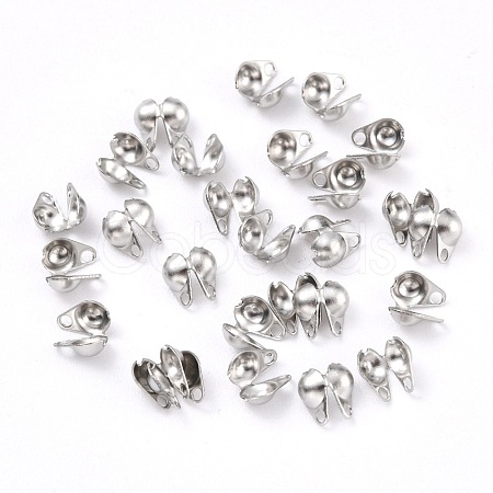 Tarnish Resistant 304 Stainless Steel Bead Tips X-STAS-P126-04P-1