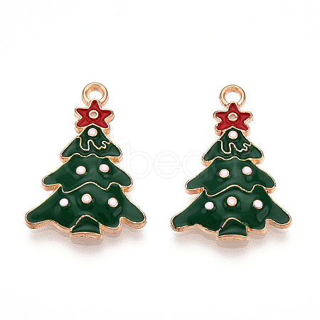 Christmas Theme Alloy Enamel Pendants ENAM-N056-403A-02-1