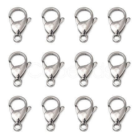 Tarnish Resistant Polished 316 Surgical Stainless Steel Lobster Claw Clasps LS-STAS-R072-18A-1