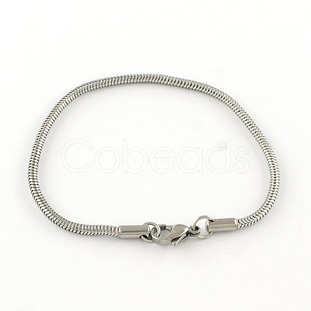Tarnish Resistant 304 Stainless Steel European Style Bracelets for Jewelry Making PPJ-R002-01-1