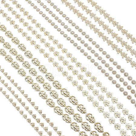 5 Cards 5 Style Plastic & Resin Chains FIND-PH0003-59-1