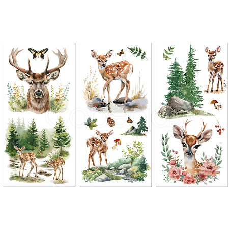 3 Sheets 3 Styles PVC Waterproof Decorative Stickers DIY-WH0404-142-1