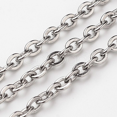Tarnish Resistant 304 Stainless Steel Cable Chains CHS-L015-36-1