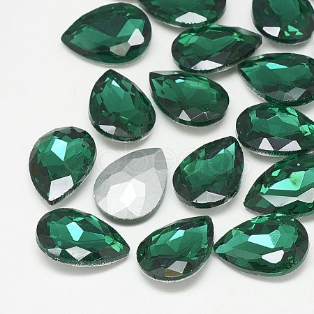 Pointed Back Glass Rhinestone Cabochons RGLA-T081-6x8mm-15-1