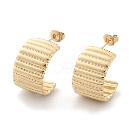 304 Stainless Steel Stud Earrings EJEW-H115-22G-1