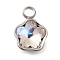 304 Stainless Steel Pendants, with Rhinestone, Stainless Steel Color, Star, Crystal, 10x7.5x4mm, Hole: 1.8mm