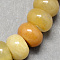 Natural Gemstone Old Topaz Jade Stone Rondelle Beads Strands, Goldenrod, 8x5mm, Hole: 1mm, about 60~65pcs/strand, 15.7 inch