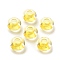 Transparent Acrylic European Beads, Large Hole Beads, Rondelle, Yellow, 14x8.5mm, Hole: 5.5mm, about 537pcs/500g