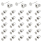 BENECREAT 100Pcs Brass Stud Earring Findings, Flat Pad Earring Settings, with 100Pcs Ear Nuts, Platinum, 12x0.6mm, Tray: 4mm