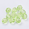 Transparent Acrylic Beads, Faceted, Round, Lawn Green, 10x9.5mm, Hole: 1.8mm, about 990pcs/500g