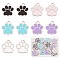 SUNNYCLUE 50Pcs 5 Style Alloy Enamel Pendants, Cadmium Free & Lead Free, Dog Paw Prints, Mixed Color, 17.5x16x1.5mm, Hole: 2mm, 10pcs/style