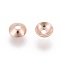 201 Stainless Steel Bead Caps, Round, Rose Gold, 3x1mm, Hole: 0.5mm