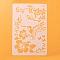 Plastic Reusable Drawing Painting Stencils Templates, for DIY Scrapbook Wall Fabric Floor Furniture, Rectangle, White, 262x174x0.4mm