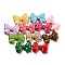 Baking Paint Opaque Acrylic Beads, Bowknot, Mixed Color, 21x29~29.5x6.5mm, Hole: 2mm