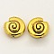 Tibetan Style Alloy Beads, Lead Free and Cadmium Free, Snail, Antique Golden, 14x7mm, Hole: 1mm