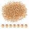 PandaHall Elite Rack 1000Pcs Plating Brass Beads, Long-Lasting Plated, Round, Golden, 2mm