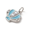 Rack Plating Brass Enamel Pendants KK-Z056-35P-02-2