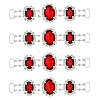 4Pcs Silver Plated Brass Rhinestone Connector Charms RB-CA0001-05A-1