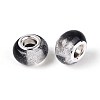 Transparent Resin Rondelle European Beads RESI-N044-02A-2