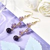 Natural Amethyst Earrings Dangle Earrings EJEW-TA00653-02-1