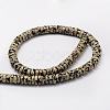 Flat Round/Disc Natural Dalmatian Jasper Beads Strands G-L442-04-2