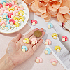 60Pcs 5 Colors Opaque Resin Cabochons RESI-DC0001-20-3