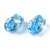 Handmade Gold & Silver Foil Glass Beads FOIL-N030-02D-3