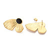 304 Stainless Steel Enamel Stud Earrings EJEW-T047-33G-A-2