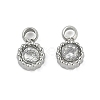 304 Stainless Steel Micro Pave Cubic Zirconia Pendants STAS-I325-024P-1