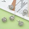 Eco-Friendly Hollow Brass Round Cage Pendants KK-L143-02-NR-6