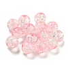 Transparent Spray Painting Crackle Glass Beads GLAA-L046-01B-38-1