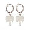 Natural Shell Dangle Hoop Earrings EJEW-JE05195-3