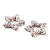 Star Shape Polymer Clay Rhinestone Beads CLAY-NH0001-06G-2