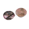 Natural Rhodonite Cabochons G-H1596-FR-25mm-13-2
