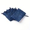 Polyester Imitation Burlap Packing Pouches Drawstring Bags ABAG-R005-9x12-12-2