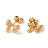 304 Stainless Steel Stud Earrings EJEW-S227-30G-07-2