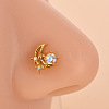 316L Surgical Stainless Steel Clear Cubic Zirconia L-Shaped Nose Rings WG09863-12-1