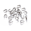 Tarnish Resistant 201 Stainless Steel Snap on Bails for Pendant Making X-STAS-K146-067-3x7mm-3