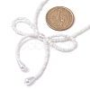 Bowknot 304 Stainless Steel Necklaces NJEW-JN04670-01-5