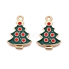 Christmas Theme Alloy Enamel Pendants ENAM-T020-10G-2