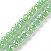Electroplate Opaque Solid Color Glass Beads Strands X-GLAA-E036-10C-1