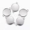 Non-Tarnish 304 Stainless Steel Cabochon Connector Settings X-STAS-E146-19P-16mm-2